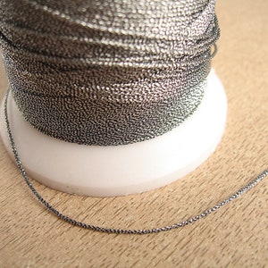 Set of 5 or 10m of silver gray metallic wire 0.8mm