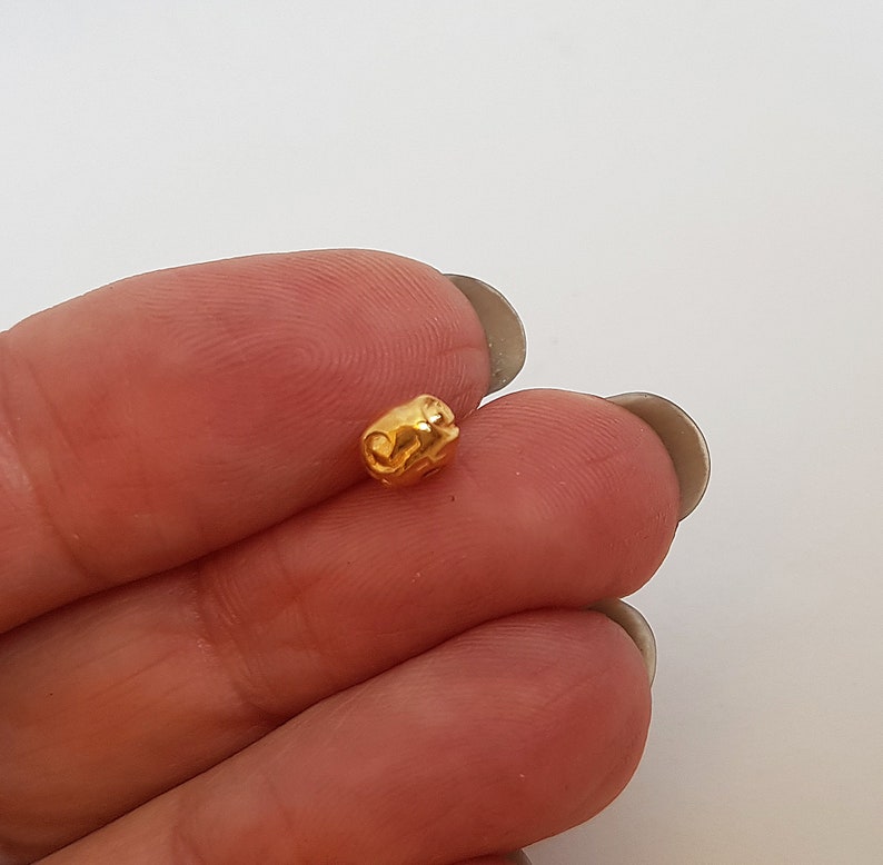 10 pearls engraved gold metal washers 5.5x4mm