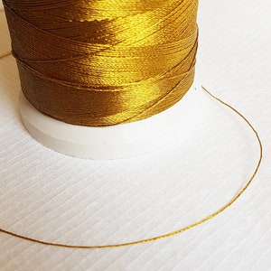 Lot de 10 ou 20m fil de nylon jaune doré ou marron cuivré 0,3mm image 3