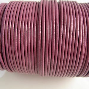 Leather cord 1.5mm purple premium quality Lot of 1 meter