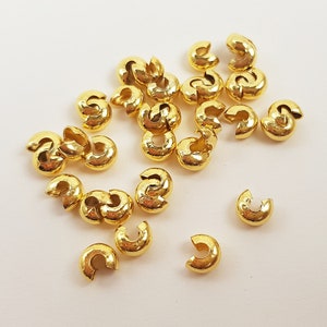 Cache knots to crush golden metal ball 3 or 4mm from 5 to 10g