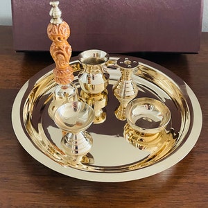 Pure Bronze Small Pooja Set
