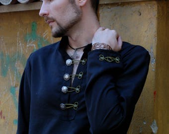 Cotton Medieval Shirt for him - Custom Viking/Royality/Knight/Historic/Pagan Shirt for men, multiple patterns and color schemes available