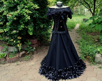 Gothic/ Black Metal/ Royal Fantasy/ Dress/ Corset/ Blouse/ Lace/ Victorian /Vampire/ Witch /Cosplay/ Custom