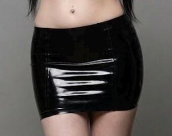 READY TO SHIP Latex Mini Skirt, Latex Skirt, Dominatrix Outfit, Bdsm, Fetish, Rubber, Wetlook Garment, different colors, made to measure
