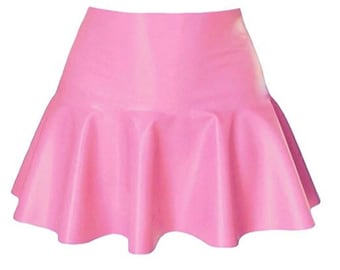Latex Mini Skirt, Latex Skater Skirt, Flounce, Latex Barbie skirt, Dancer, Harajuku Doll, Unicorn, Rainbow, Halloween, Cosplayer, Kawaii