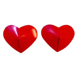 Latex Heart Pasties Cover nipples Rubber Heart-shaped latex nipple covers