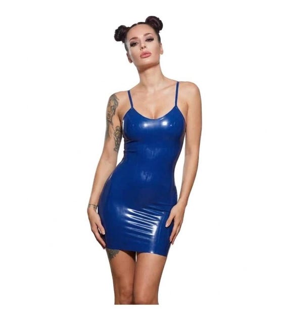 blue latex mini dress Spaghetti Straps Dress, Latex Dress, Latex Dress, Latex Barbie Dress, Latex Outfit, Latex Pink Dress, Latex Custom Made brought to you by FALLW24-3 Behr Little Black Dress White/Flowers:Size 8