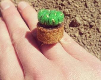 Felt Cactus Ring