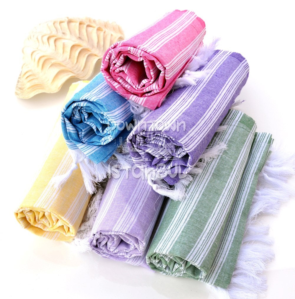 Beach Sarong Towel SET of 6 Turkish Bath Towel Beach Towel Etsy