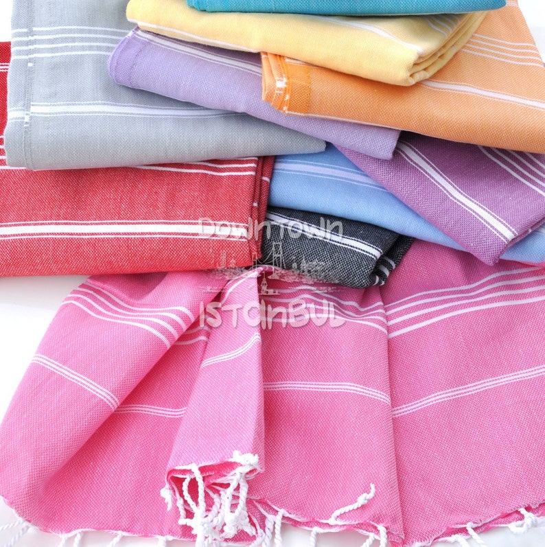 French Linen Towel SET of 3 Turkish Bath Towel Beach Towel ...
