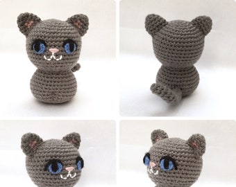 Kitty Cat Amigurumi Crochet Pattern - PDF Digital Download in English ONLY - Crochet Cat Pattern