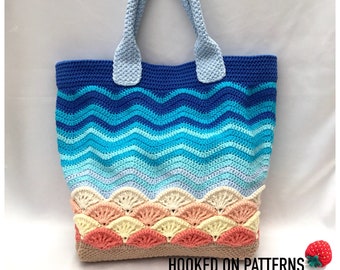 Sea Shells Beach Bag Crochet Pattern – Large Tote (PDF Pattern in English Only)