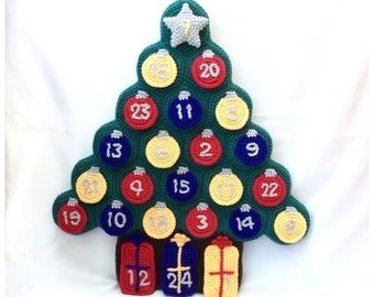 Crochet Pattern - Christmas Tree Advent Calendar - PDF download in English ONLY