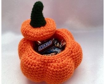 Pumpkin Pots Crochet Pattern - Pumpkin Candy Bowl - Crochet Halloween, Fall, Thanksgiving Day Decoration - PDF Pattern Digital Download ONLY