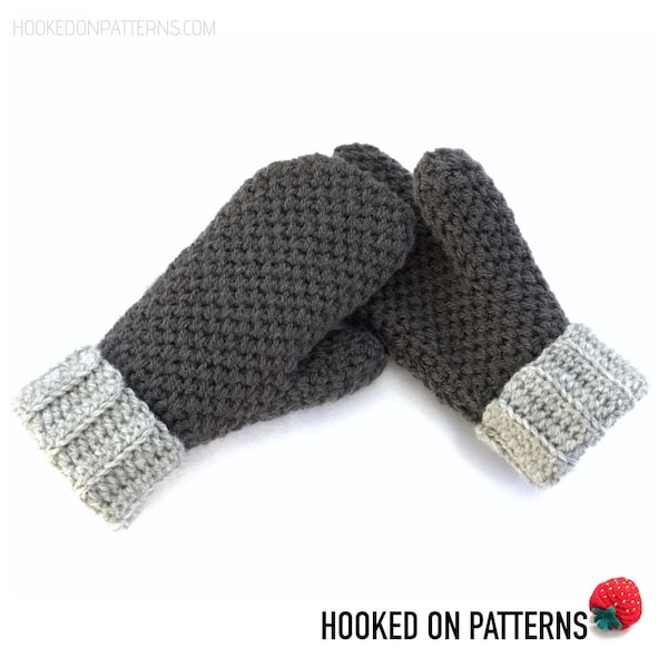 Crochet Pattern - Cute & Cosy Mittens - Adult Ladies Size Mittens - Warm Winter Gloves - Digital Download PDF Pattern in English Only