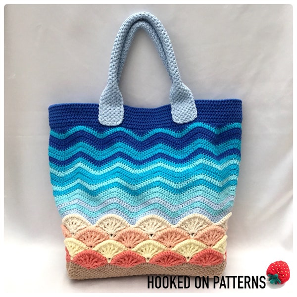 Sea Shells Beach Bag Crochet Pattern- Crochet Tote Bag - PDF Pattern Download in ENGLISH ONLY