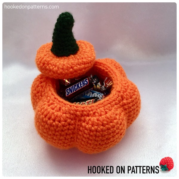 Pumpkin Pots Crochet Pattern - Pumpkin Candy Bowl - Crochet Halloween, Fall, Thanksgiving Day Decoration - PDF Pattern Digital Download ONLY