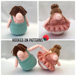 Ballet Gonks Outfit Crochet Patterns - PDF download for the Gonk clothing ONLY - Expansion pack for Santa and Eve Gonk