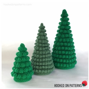 Mini Christmas Tree Crochet Pattern - Tabletop Christmas Tree Ornaments - Xmas Decorations - PDF Download ONLY
