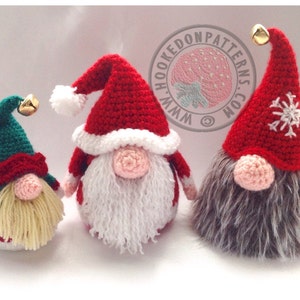 Santa Gonk Christmas Decorations Crochet Pattern - PDF Download in English ONLY - Crochet your own Gnome