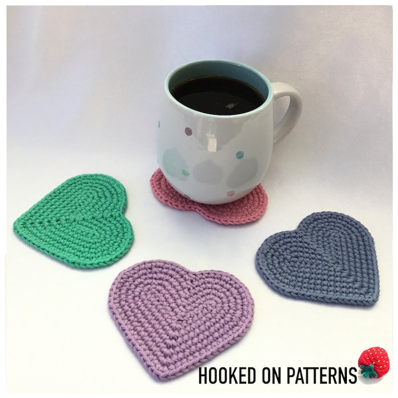 Heart Basket and Heart Coasters Crochet Pattern PDF Download Crochet Pattern in English ONLY Valentine's Day Crochet Gift Ideas image 2