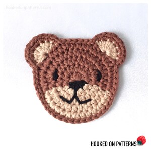 Teddy Bear Coasters Crochet Pattern PDF download in ENGLISH ONLY Bear Shaped Crochet Coasters for Children and Parties image 5