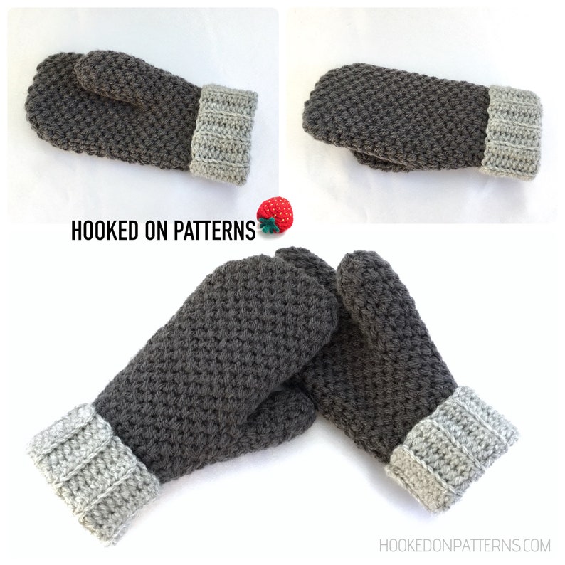 Crochet Pattern Cute & Cosy Mittens Adult Ladies Size Mittens Warm Winter Gloves Digital Download PDF Pattern in English Only image 7