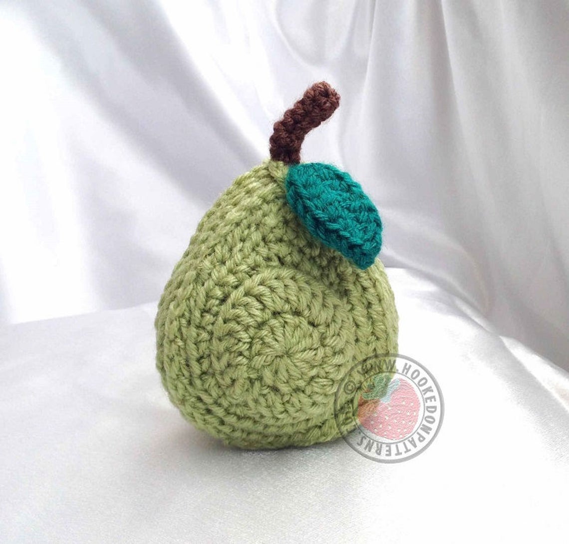 Sliced Pear Coaster Set Crochet PDF Pattern Etsy España