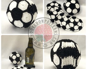 Football Coaster Set - Soccer - Crochet PDF Pattern