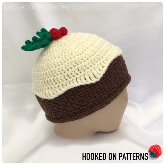 Christmas Pudding Beanie Hat Crochet 