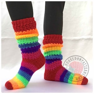 Laticia Slouchy Socks Crochet PDF Pattern in ENGLISH ONLY image 3