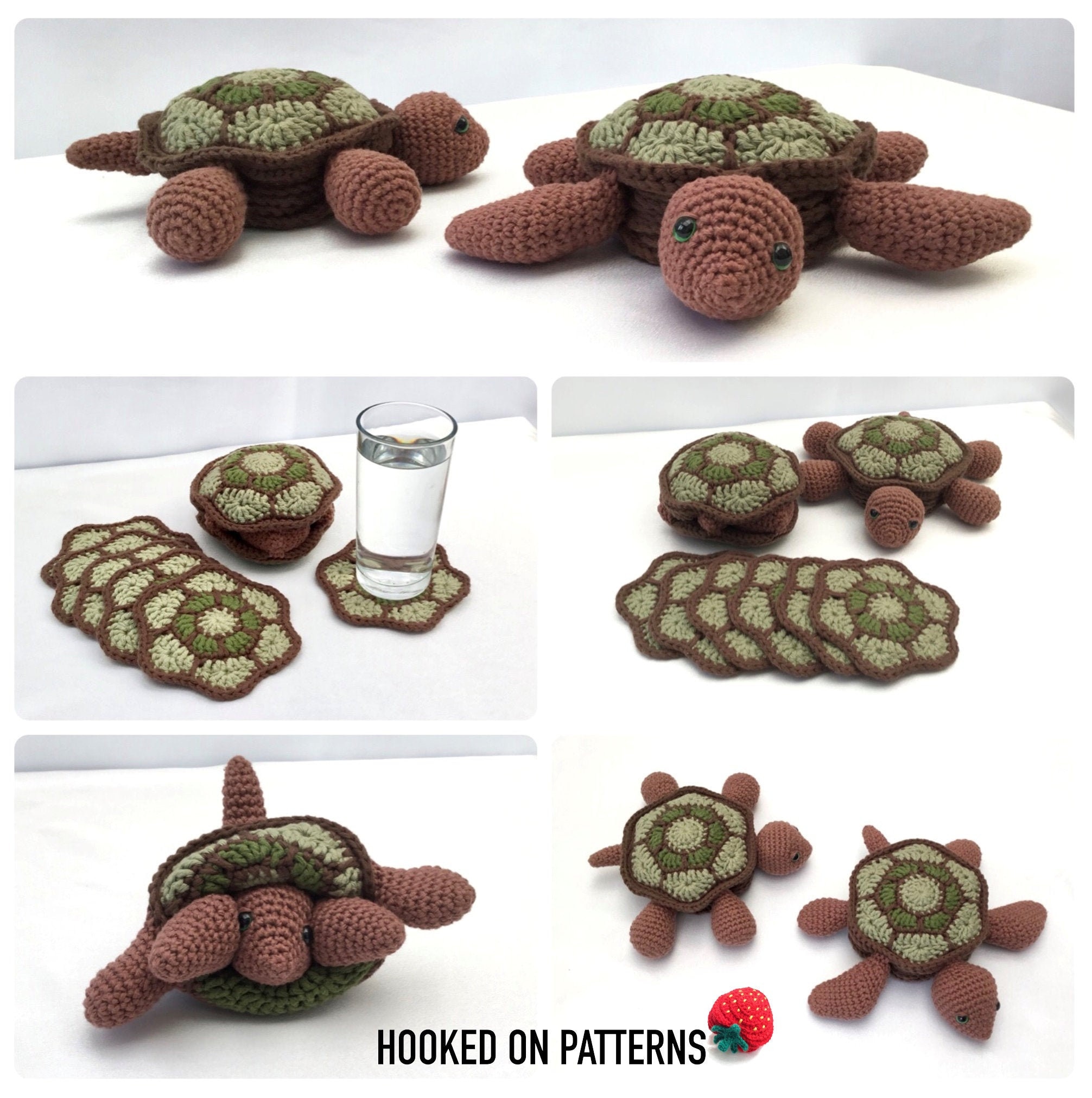 Crochet Turtle Coaster  Free Pattern + Video Tutorial – 365 Days of Dana