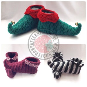 Curly Toes Elf Slipper Shoes Crochet PDF Pattern image 2