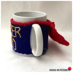 Fathers Day Gift Crochet Pattern Super Dad Mug Cosy Crochet PDF Pattern Download in English Only image 7