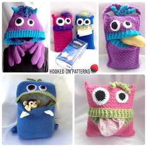 Monsters Range Crochet Pattern Bundle Pack - 5 Kids Crochet Patterns - English PDF Download Only