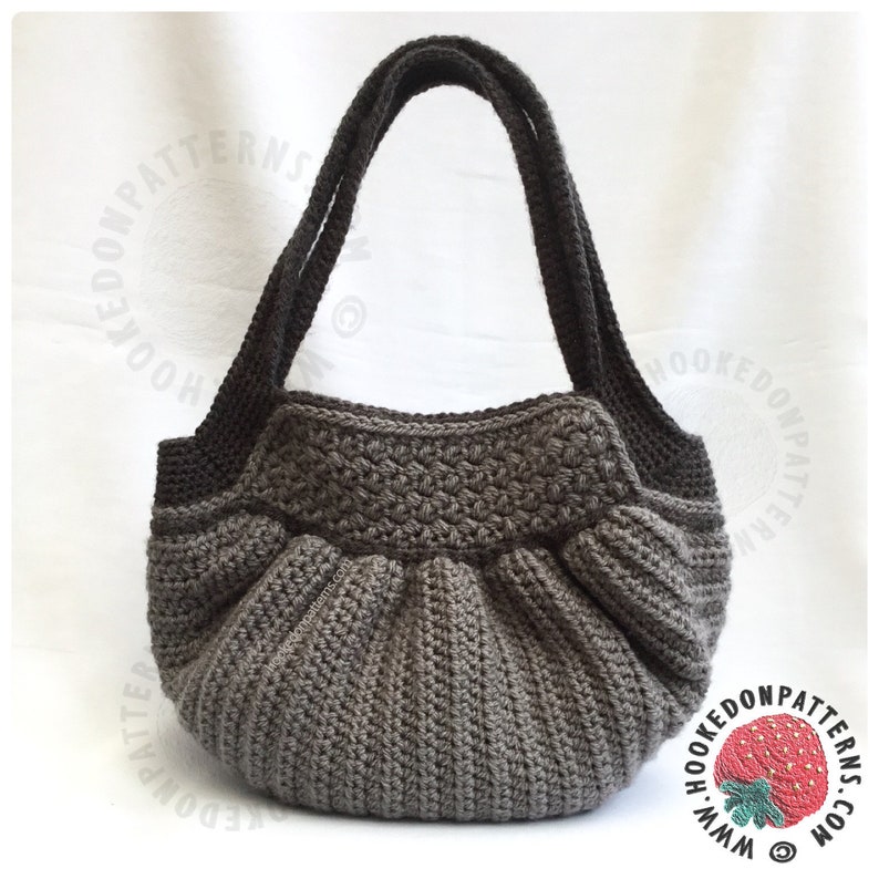 Handbag Crochet Pattern Audrey Hobo Bag Crochet PDF Pattern Download image 1