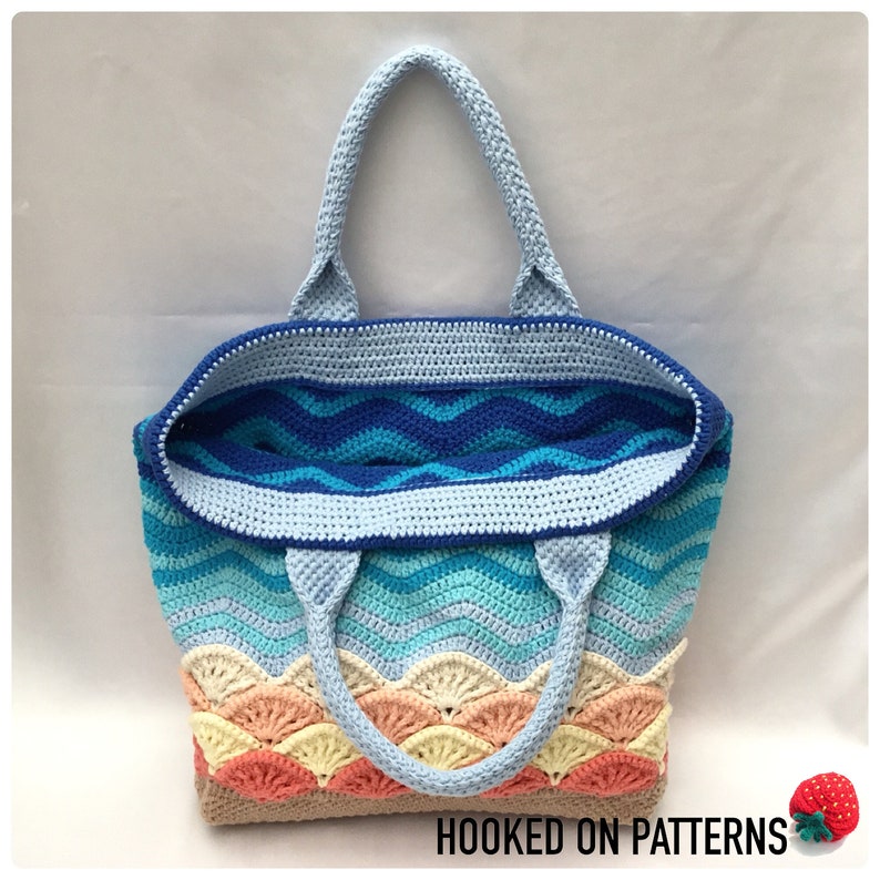 Sea Shells Beach Bag Crochet Pattern Crochet Tote Bag PDF Pattern Download in ENGLISH ONLY image 5