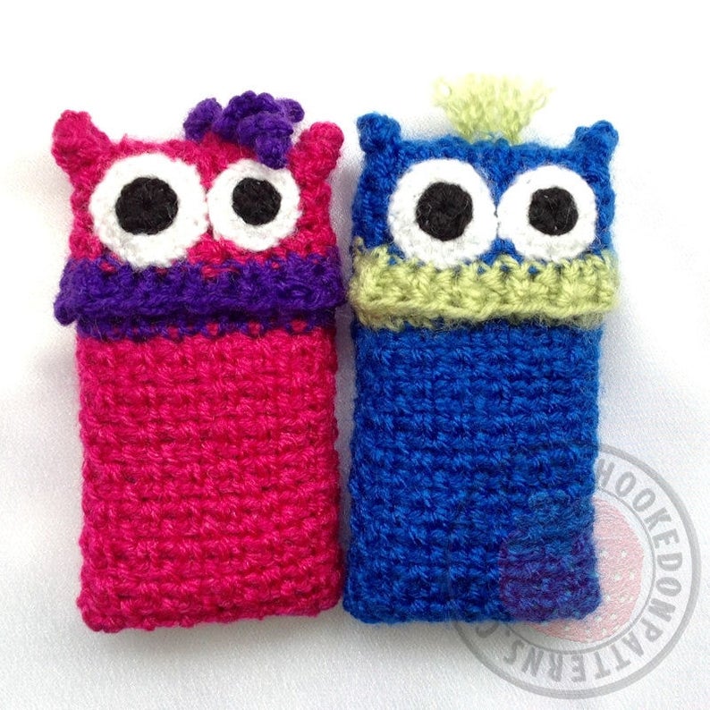 Tissue Monsters Fun pocket tissue covers Crochet PDF Pattern image 4