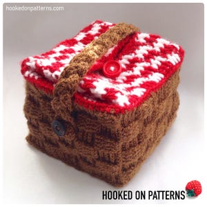 Picnic Basket Lunch Bag - Crochet PDF Pattern Download in English ONLY