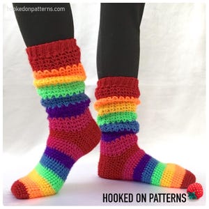 Laticia Slouchy Socks - Crochet PDF Pattern in ENGLISH ONLY