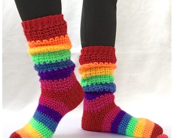 Laticia Slouchy Socks - Crochet PDF Pattern in ENGLISH ONLY