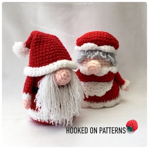 Mr and Mrs Gonk Bundle Set - Santa Gonk plus Christmas Eve Gonk for a discounted bundle price - Crochet Pattern PDF eBook Download Only