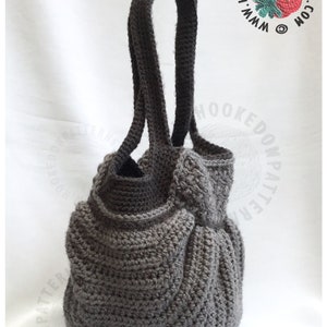Handbag Crochet Pattern Audrey Hobo Bag Crochet PDF Pattern Download image 3