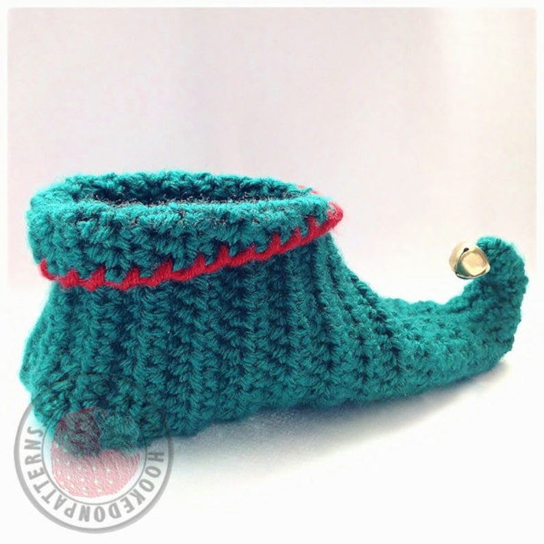 Curly Toes Elf Slipper Shoes Crochet PDF Pattern image 3