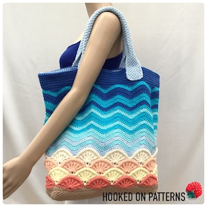 Sea Shells Beach Bag Crochet Pattern Crochet Tote Bag PDF Pattern Download in ENGLISH ONLY image 4