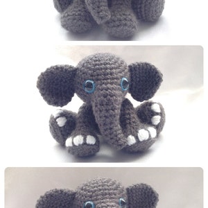 Amiani Tembo the Elephant amigurumi cute stuffed animal toy Crochet PDF Pattern in English ONLY image 5