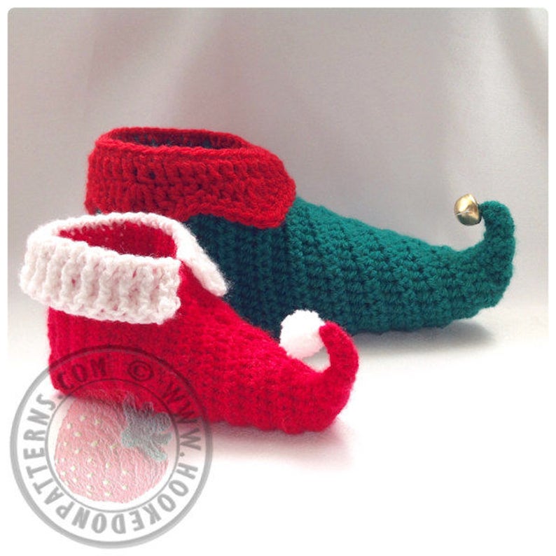 Curly Toes Elf Slipper Shoes Crochet PDF Pattern image 4