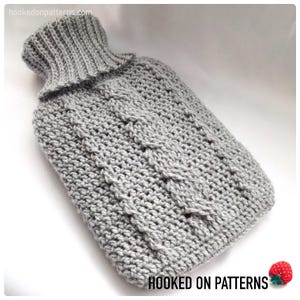 Cozy Cable Hot Water Bottle Cover Crochet Pattern - PDF Digital Download in English ONLY