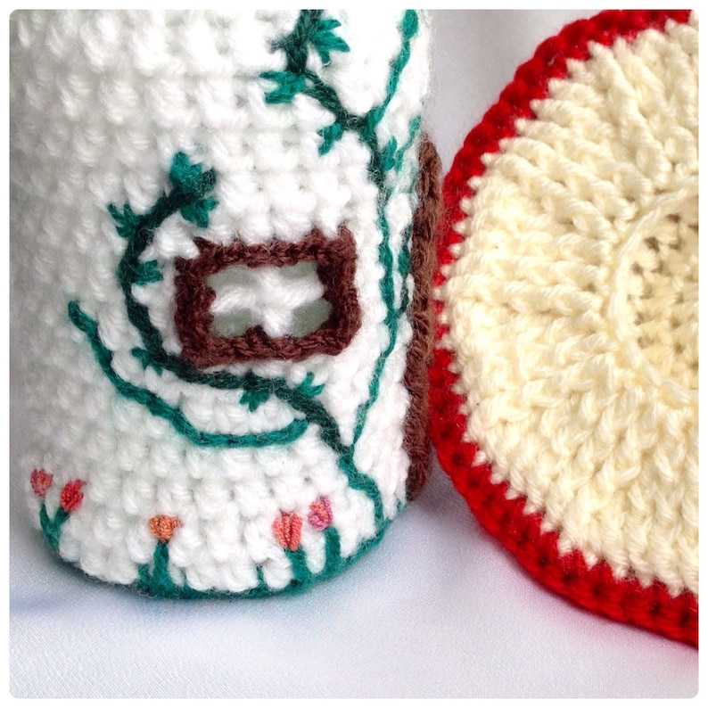 Toadstool Fairy House Jar Light Crochet PDF Pattern image 5